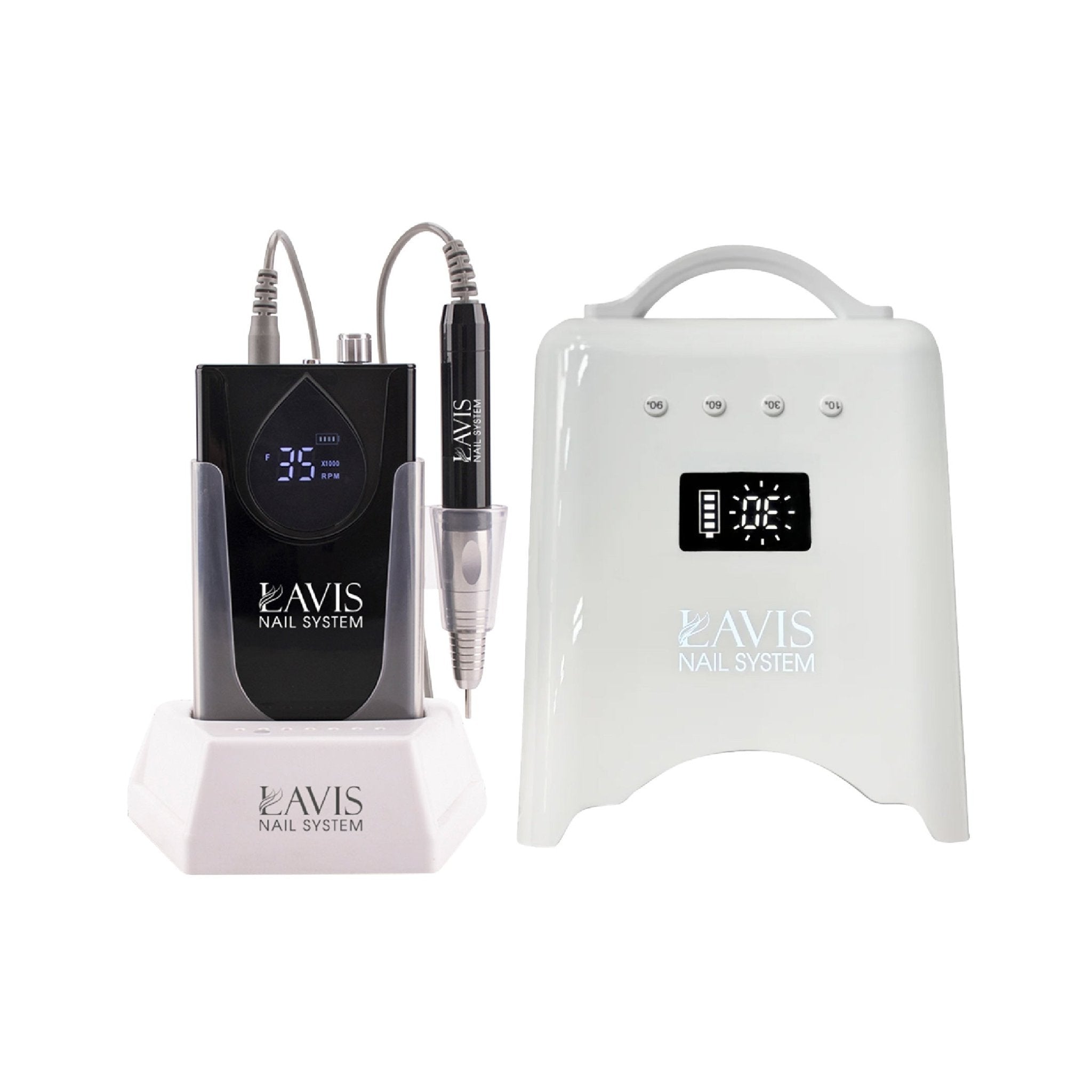 LAVIS Nail Drill + UV/LED Nail Lamps - FG - DTK Nail Supply