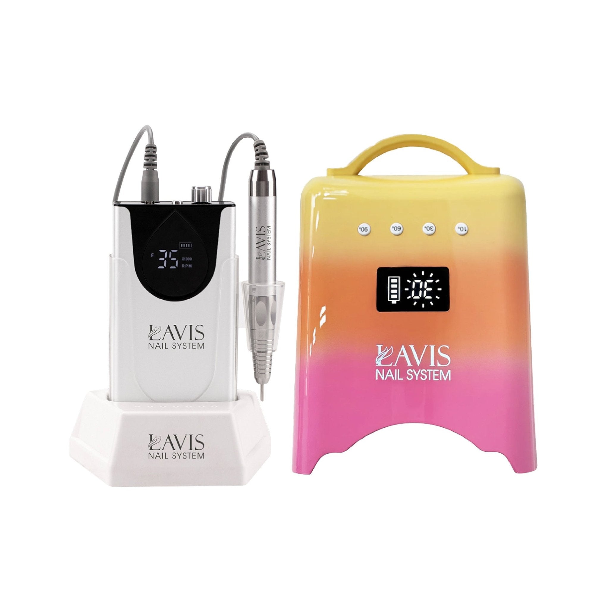 LAVIS Nail Drill + UV/LED Nail Lamps - FG - DTK Nail Supply