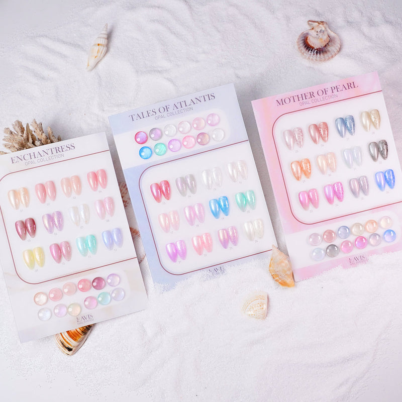 LAVIS OPAL - Set 36 Colors - Gel Polish 0.5 oz - Set 3 Opal Collection - DTK Nail Supply