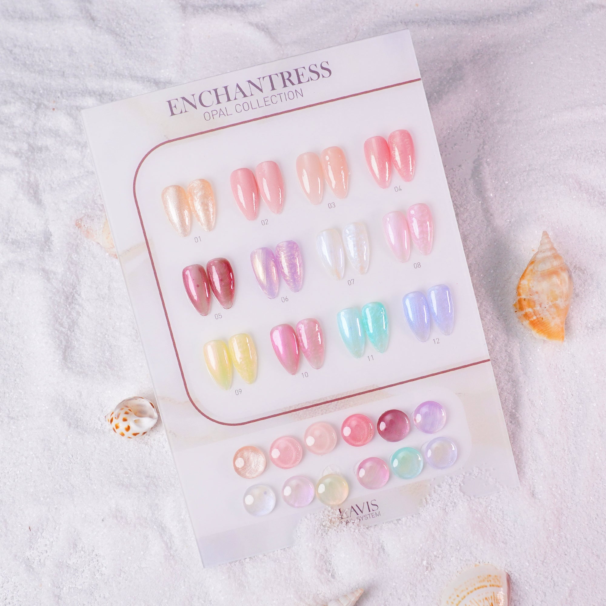 LAVIS OPAL - Set 36 Colors - Gel Polish 0.5 oz - Set 3 Opal Collection - DTK Nail Supply