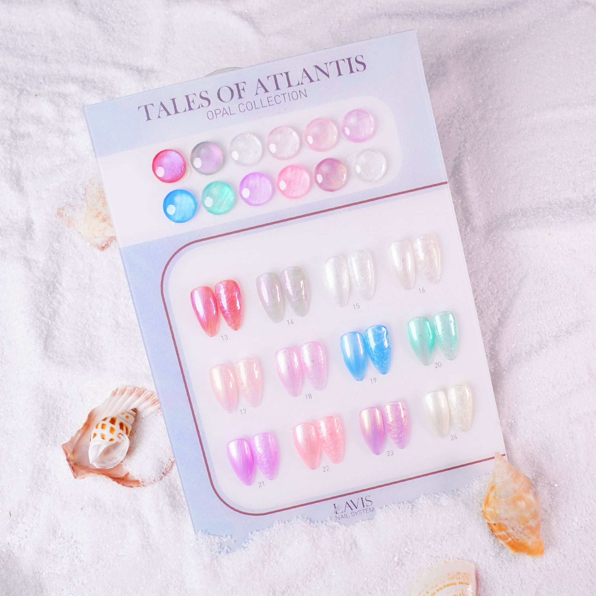 LAVIS OPAL - Set 36 Colors - Gel Polish 0.5 oz - Set 3 Opal Collection - DTK Nail Supply