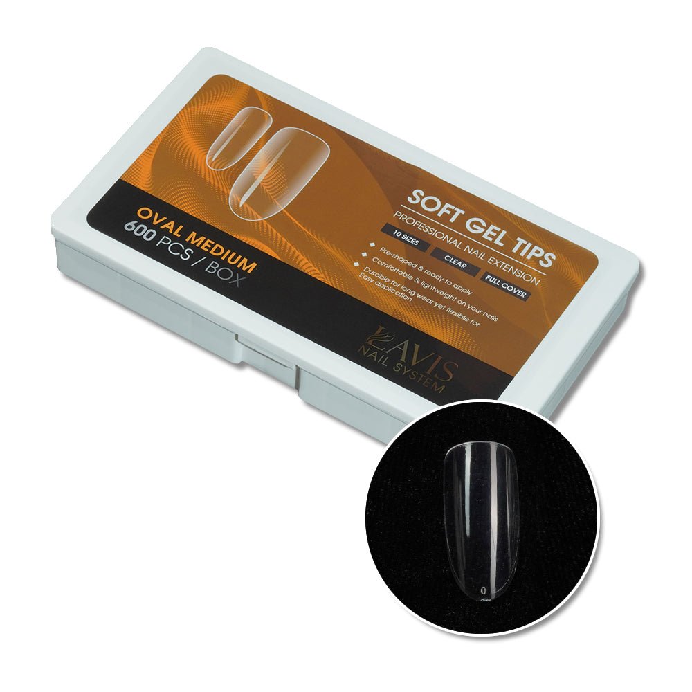 LAVIS Oval - Soft Gel Tips - DTK Nail Supply