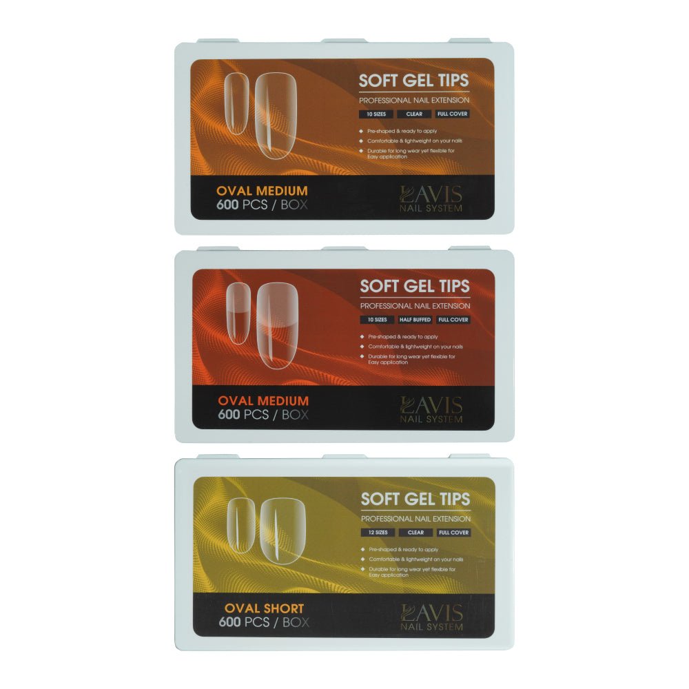 LAVIS Oval - Soft Gel Tips - DTK Nail Supply