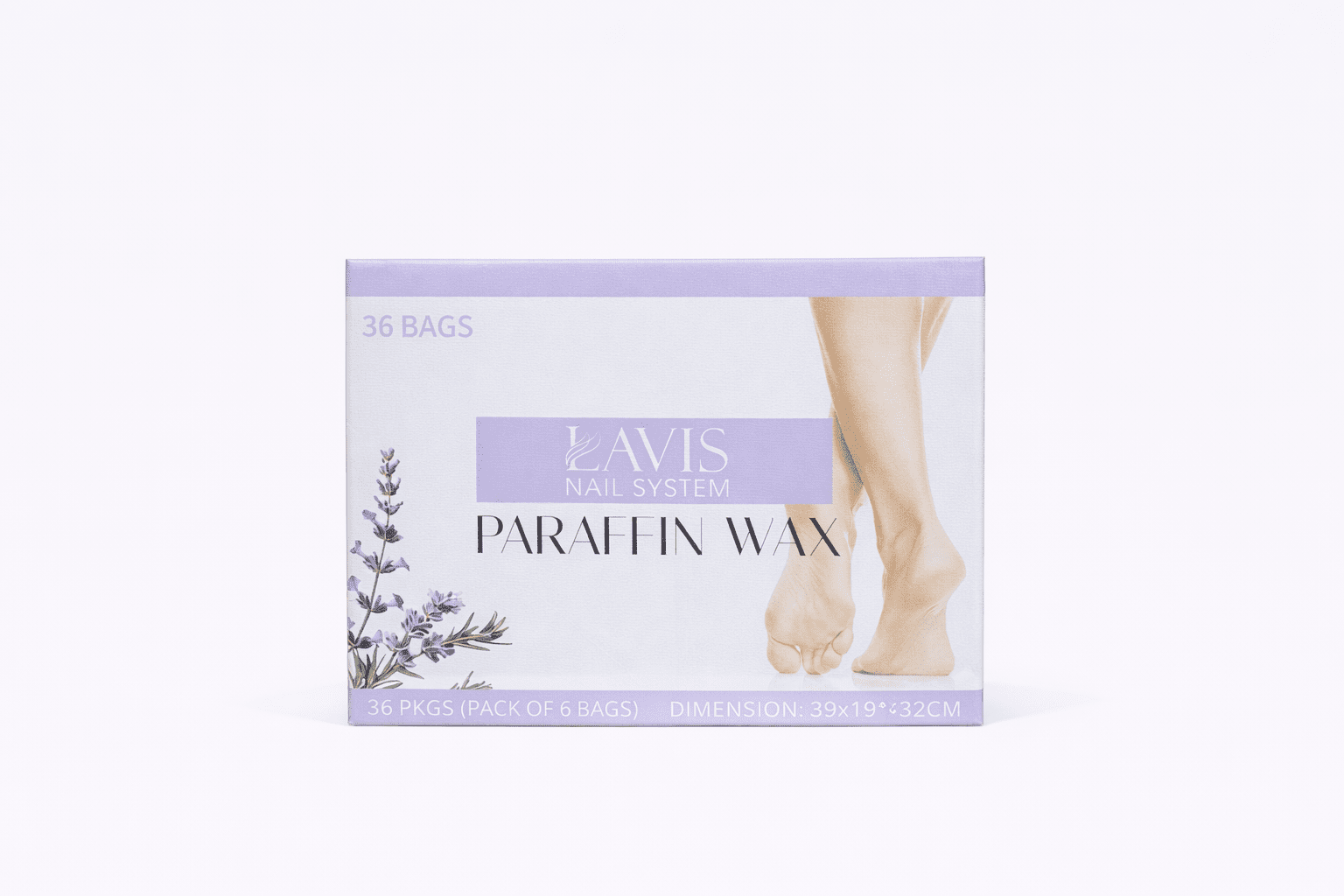 LAVIS Paraffin Wax Lavender Set 4 Box (36Pcs/Box) - DTK Nail Supply