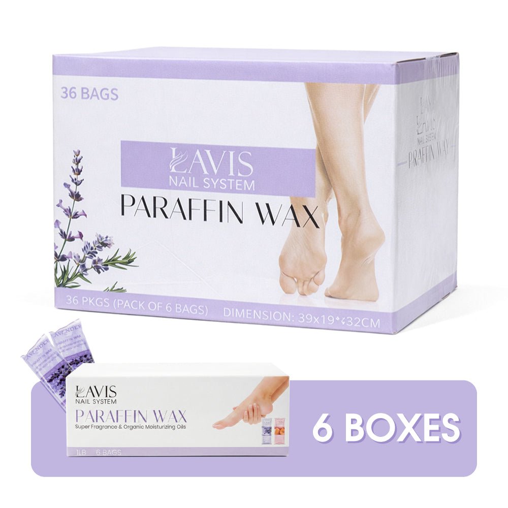 LAVIS Paraffin Wax Lavender Set 6Pcs/Box - 6 Box/Case - DTK Nail Supply