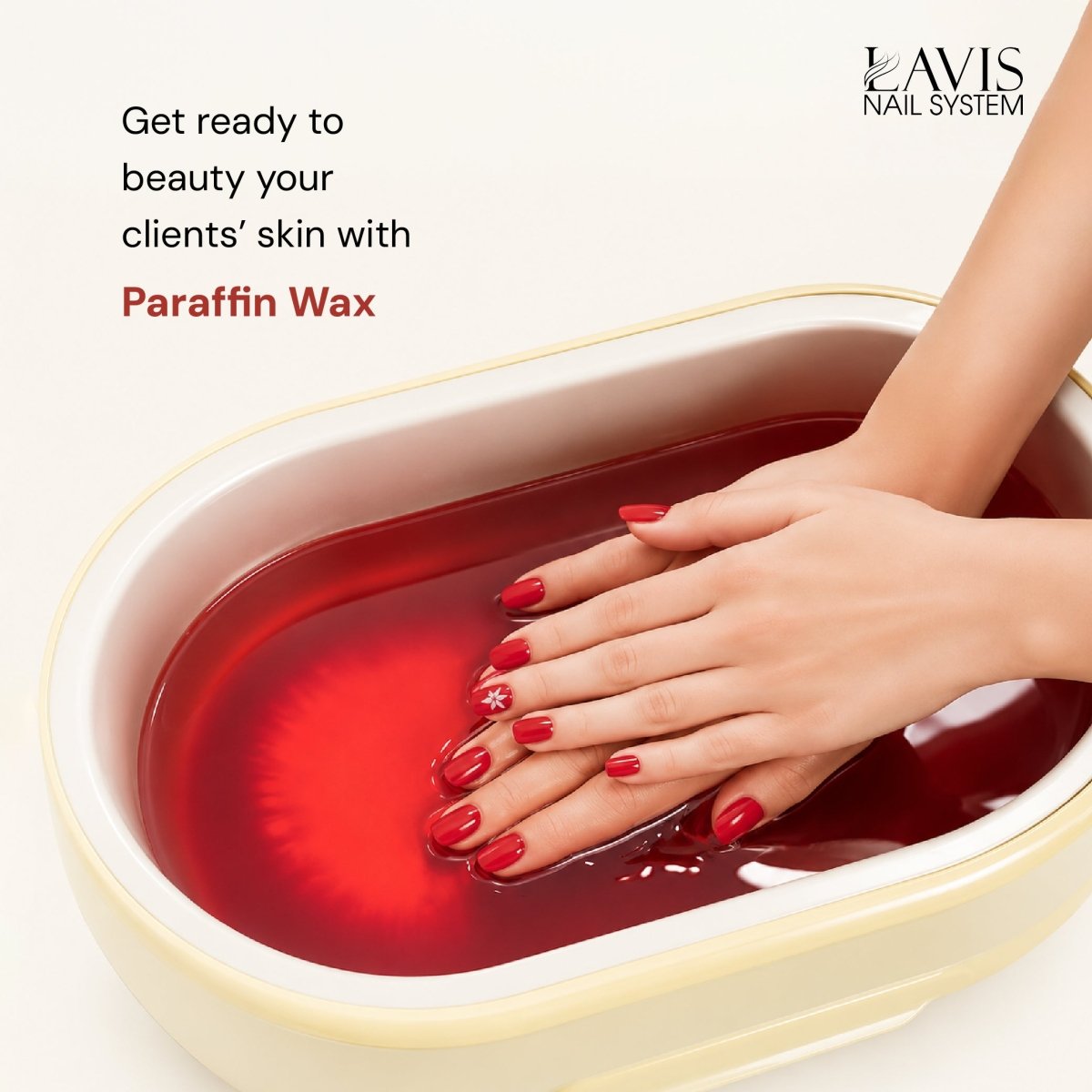 LAVIS Paraffin Wax Peach Set 6Pcs/Box - 6 Box/Case - DTK Nail Supply