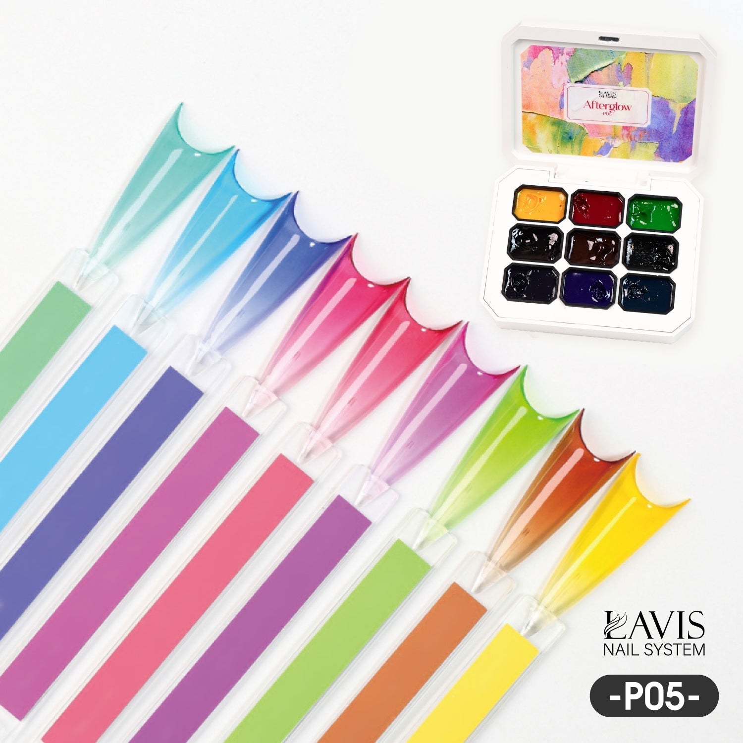 LAVIS Pat Pat Gel - Ombre Gel Palette - Painting Gel - DTK Nail Supply