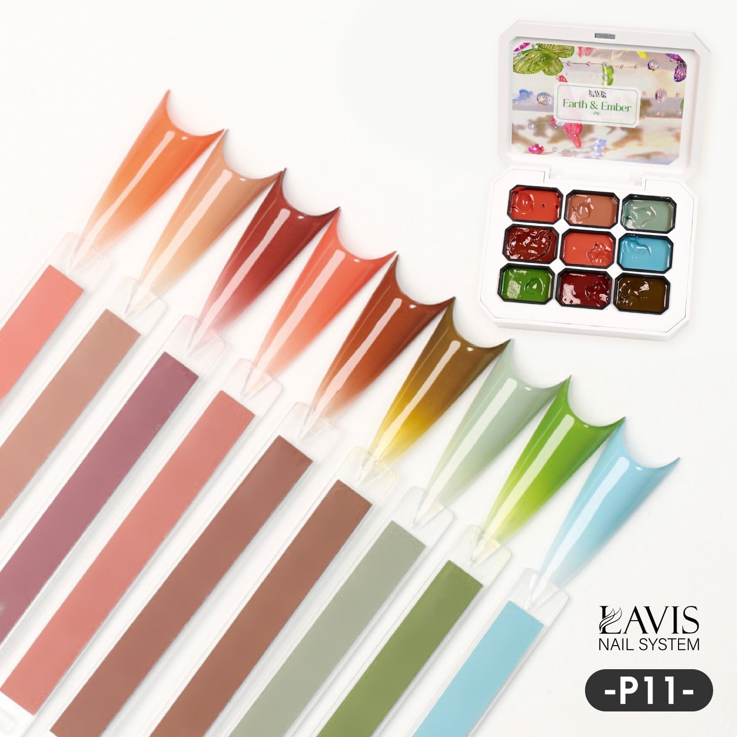 LAVIS Pat Pat Gel - Ombre Gel Palette - Painting Gel - DTK Nail Supply