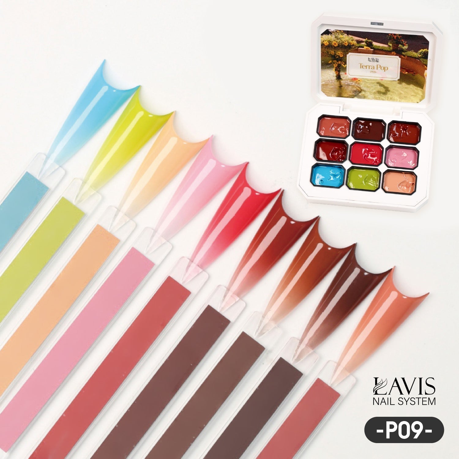 LAVIS Pat Pat Gel - Ombre Gel Palette - Painting Gel - DTK Nail Supply