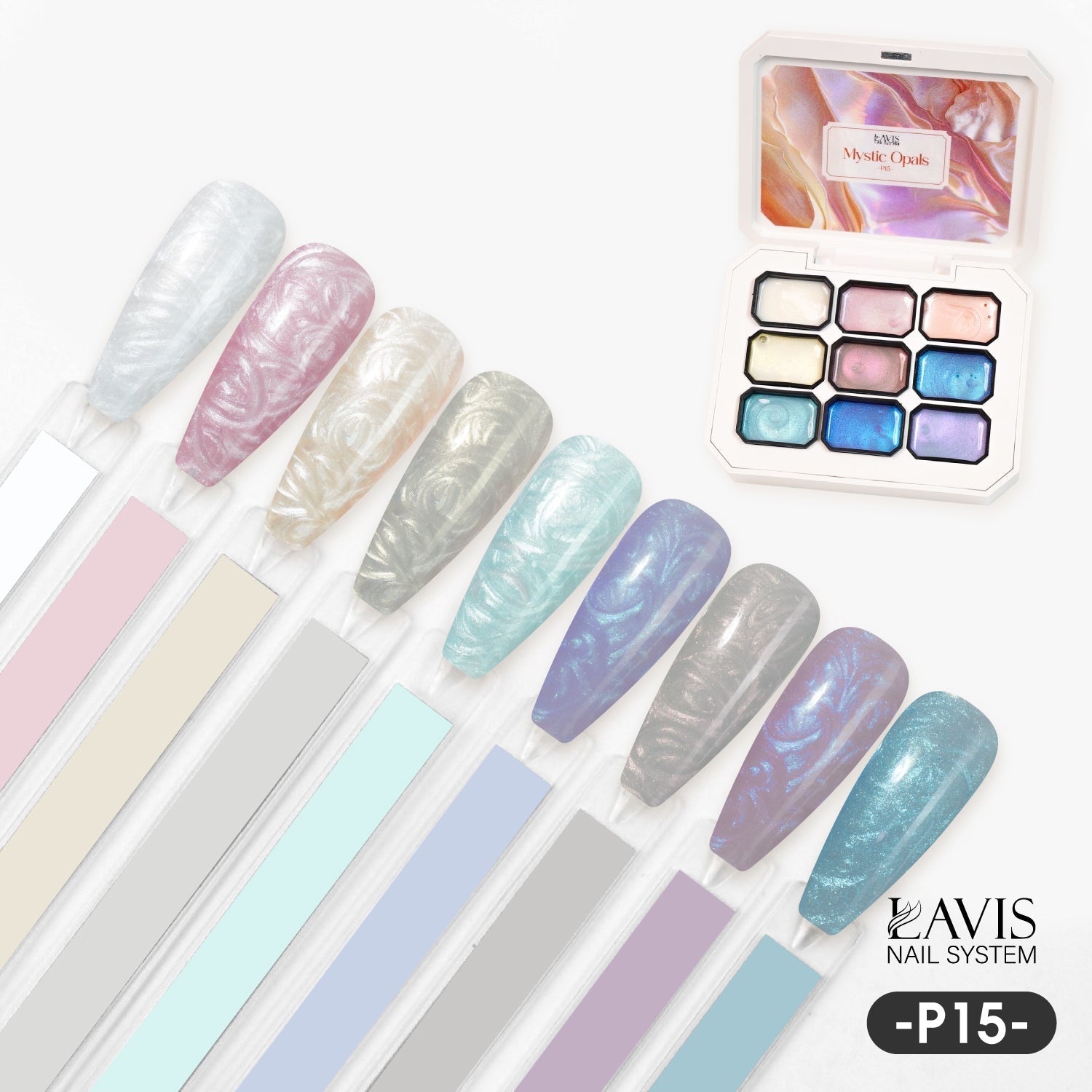 LAVIS Pat Pat Gel - Ombre Gel Palette - Painting Gel - DTK Nail Supply