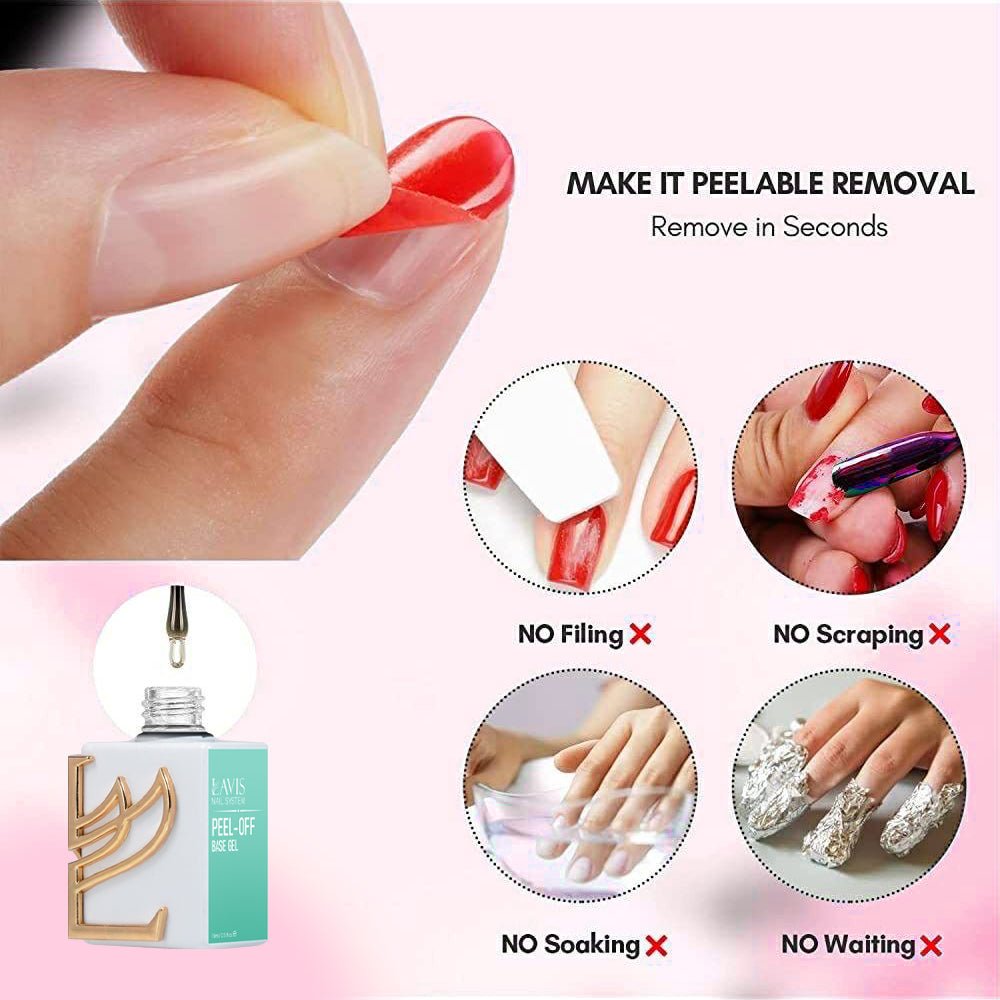 LAVIS Peel Off Base Gel - DTK Nail Supply