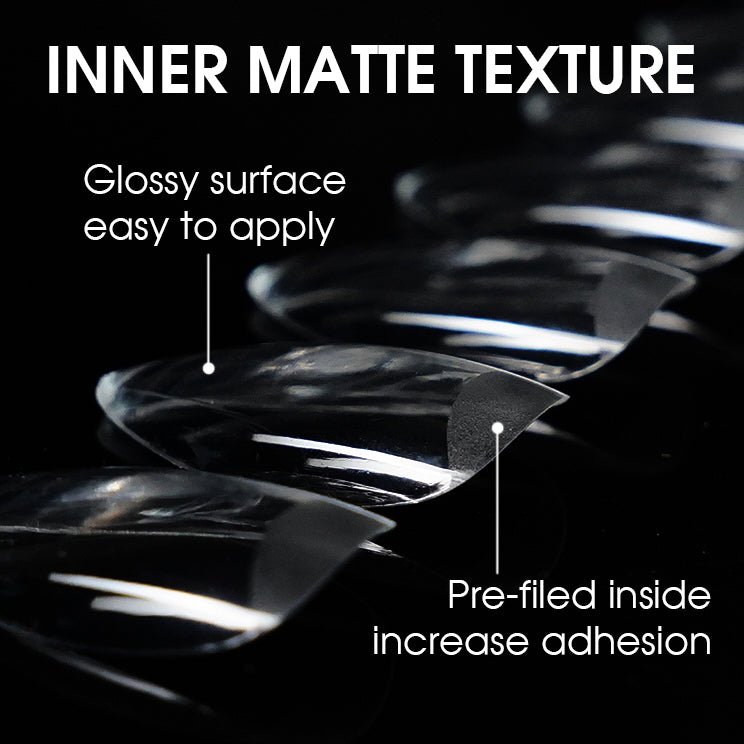 LAVIS Perfect Coffin Medium - 14 Half Buffed - Soft Gel Tips - DTK Nail Supply