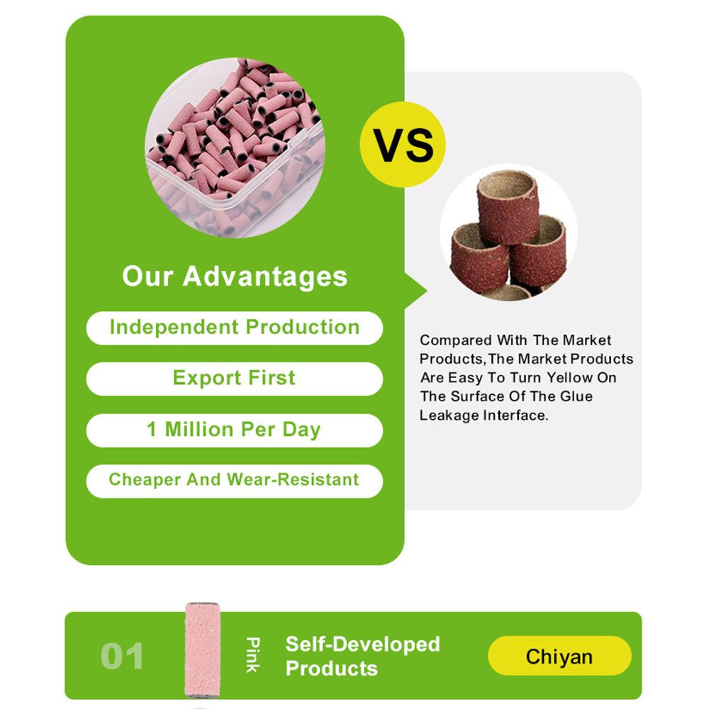 Lavis Pink Sanding Bands - Fine Sand 240 - DTK Nail Supply