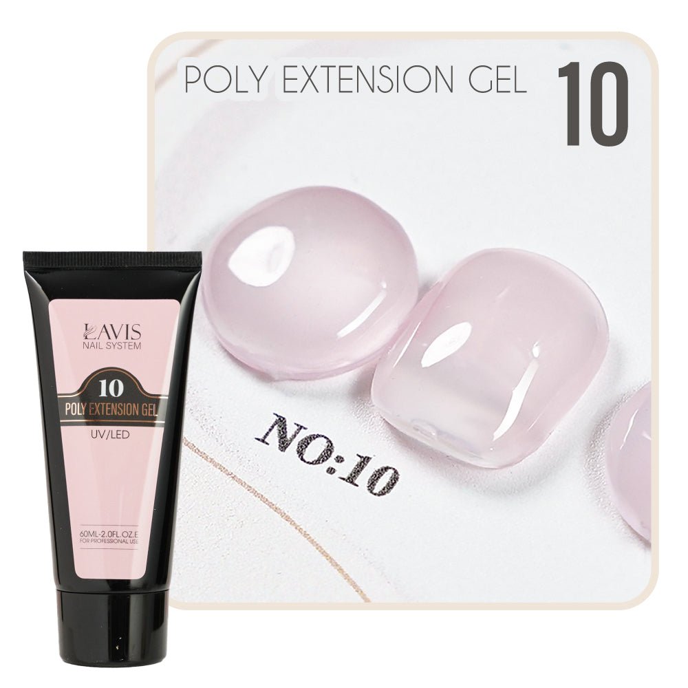 LAVIS Poly Extension Gel 10 UV/LED 60ml - DTK Nail Supply
