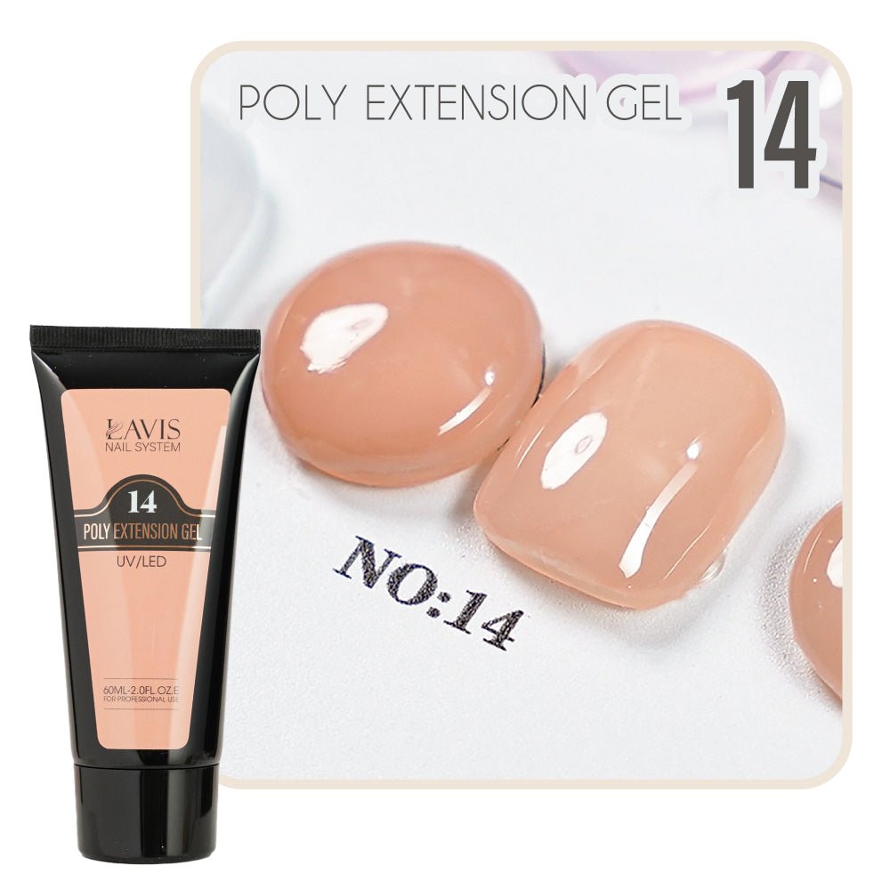LAVIS Poly Extension Gel 14 UV/LED 60ml - DTK Nail Supply