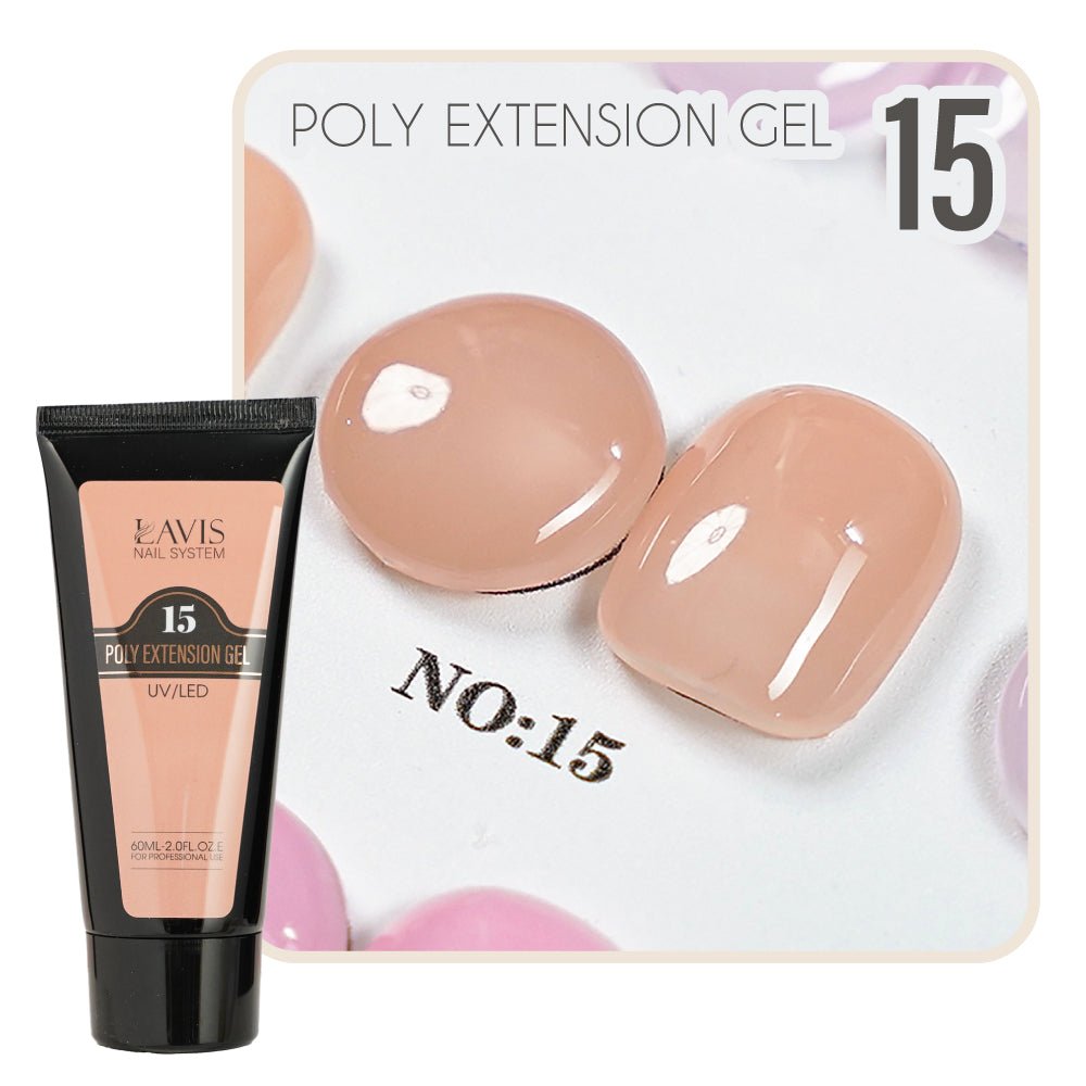 LAVIS Poly Extension Gel 15 UV/LED 60ml - DTK Nail Supply