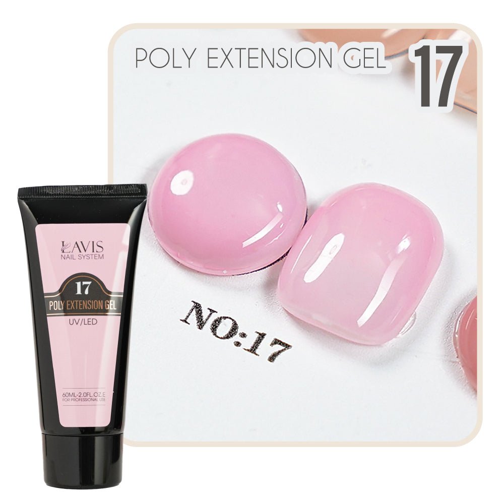 LAVIS Poly Extension Gel 17 UV/LED 60ml - DTK Nail Supply