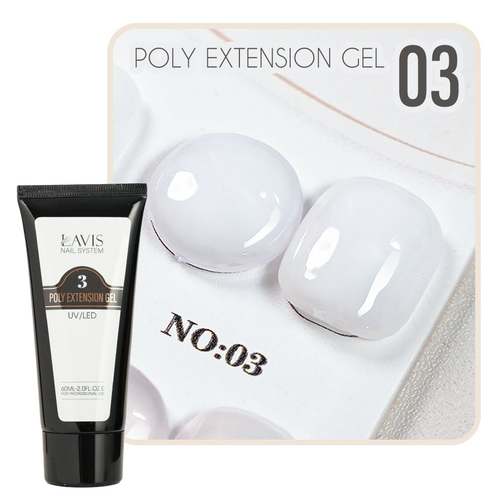 LAVIS Poly Extension Gel 3 UV/LED 60ml - DTK Nail Supply