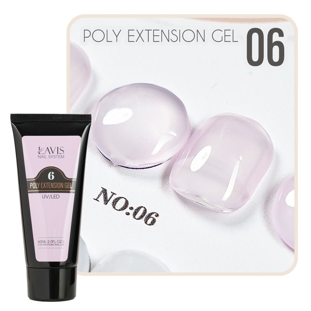 LAVIS Poly Extension Gel 6 UV/LED 60ml - DTK Nail Supply