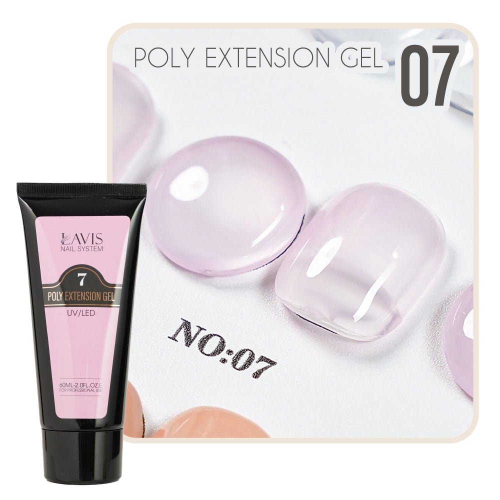 LAVIS Poly Extension Gel 7 UV/LED 60ml - DTK Nail Supply