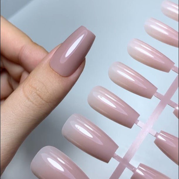 LAVIS Press On Pro - Coffin Medium Ombre Colors - DTK Nail Supply