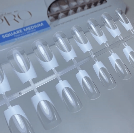 LAVIS Press On Pro - Square Medium French White - DTK Nail Supply