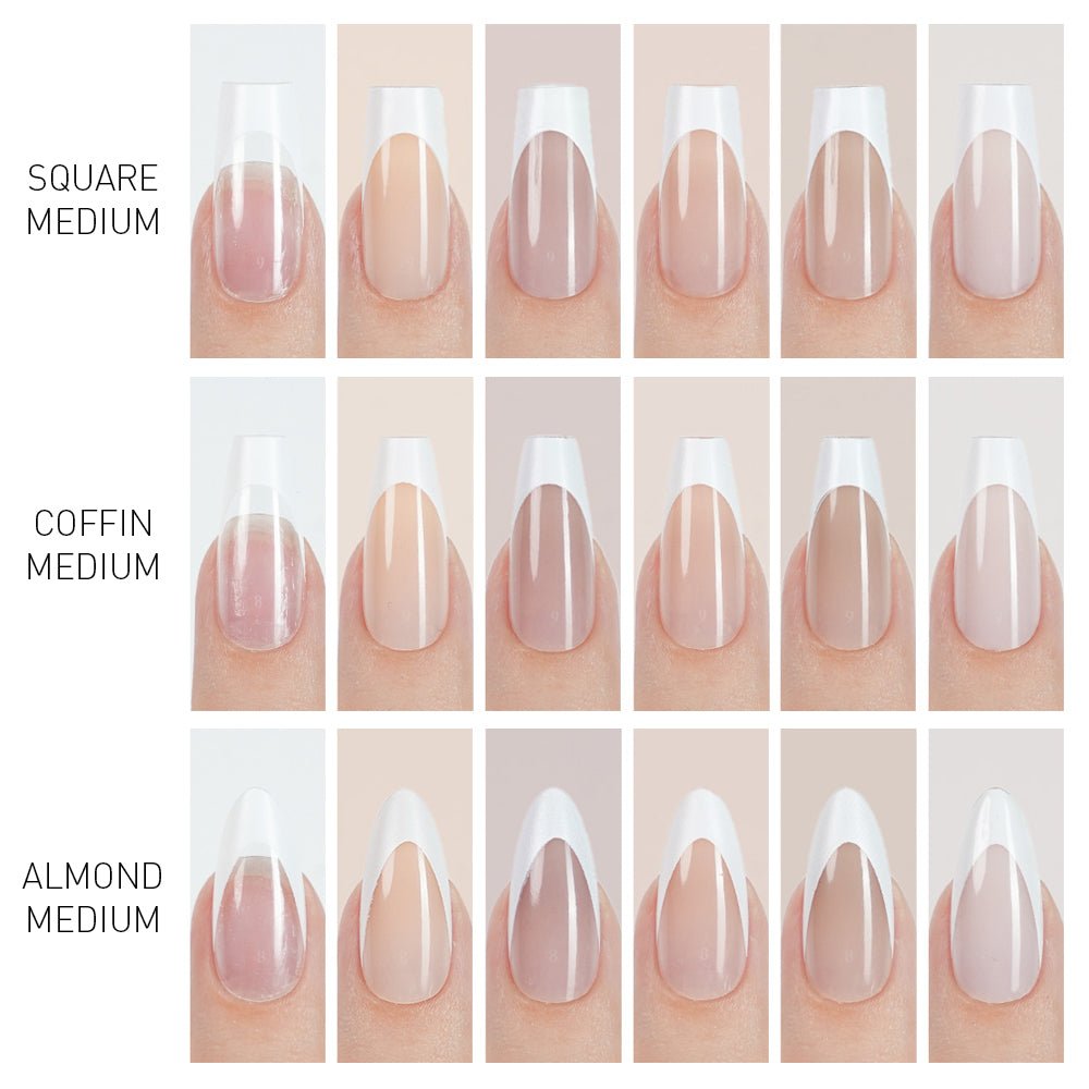 LAVIS Press On Pro - Square Medium Ombre Color - DTK Nail Supply