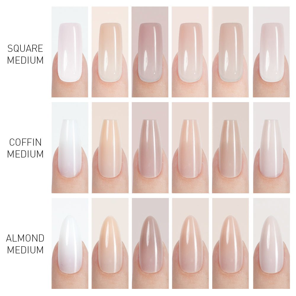 LAVIS Press On Pro - Square Medium Ombre Color - DTK Nail Supply