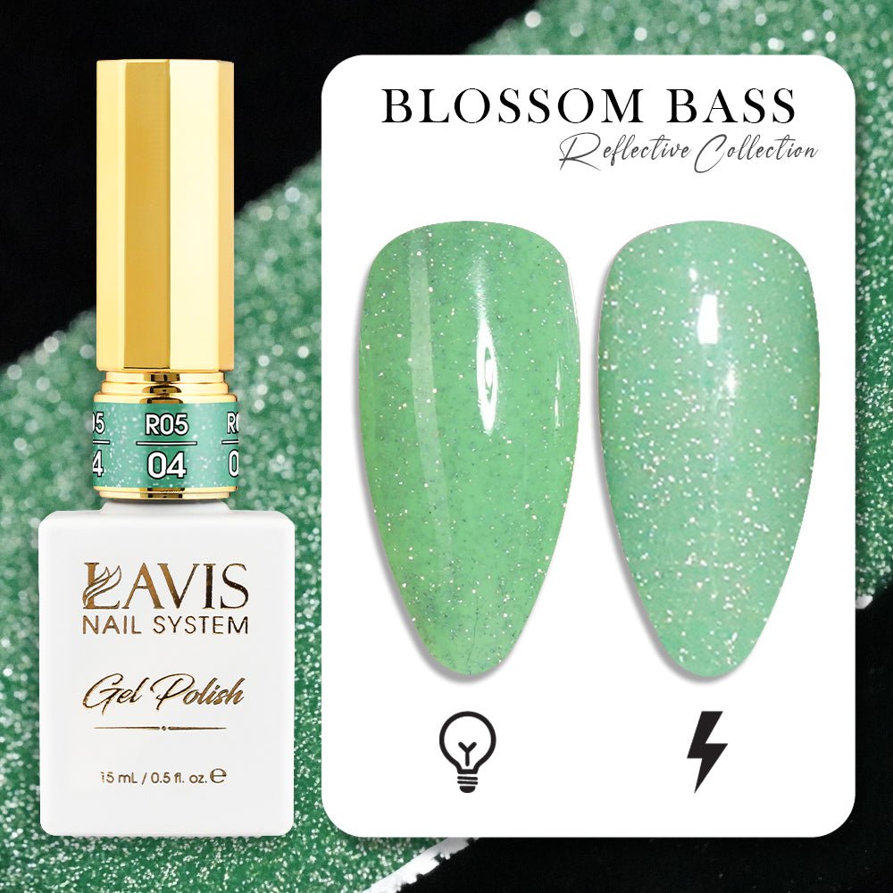 LAVIS Reflective R05 - 04 - Gel Polish 0.5 oz - Blossom Bass Reflective Collection - DTK Nail Supply