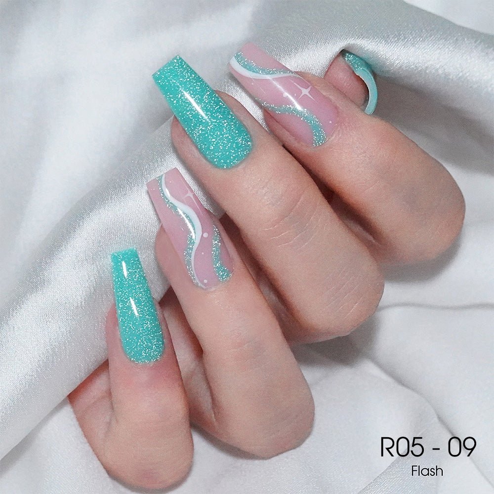 LAVIS Reflective R05 - 09 - Gel Polish 0.5 oz - Blossom Bass Reflective Collection - DTK Nail Supply