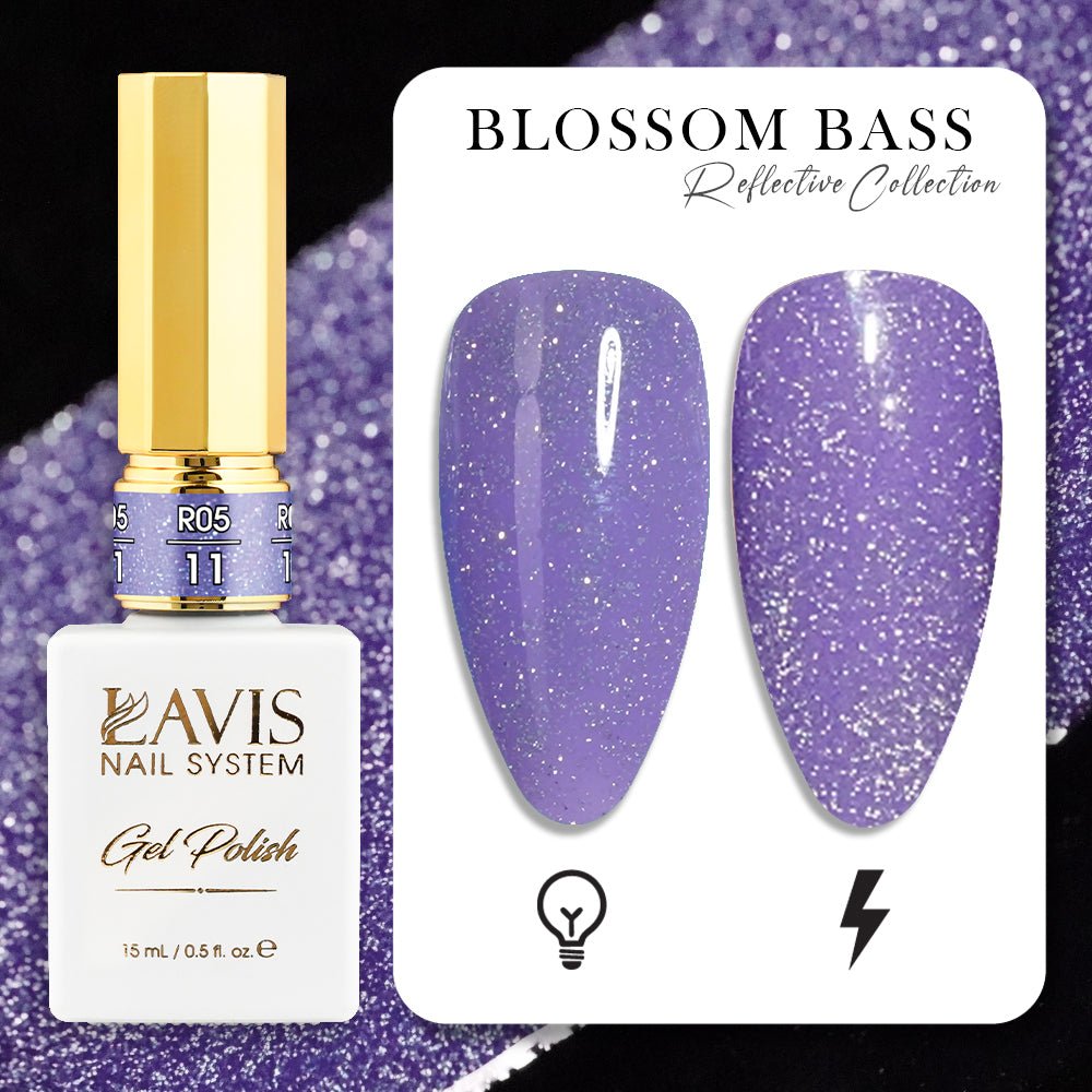 LAVIS Reflective R05 - 11 - Gel Polish 0.5 oz - Blossom Bass Reflective Collection - DTK Nail Supply