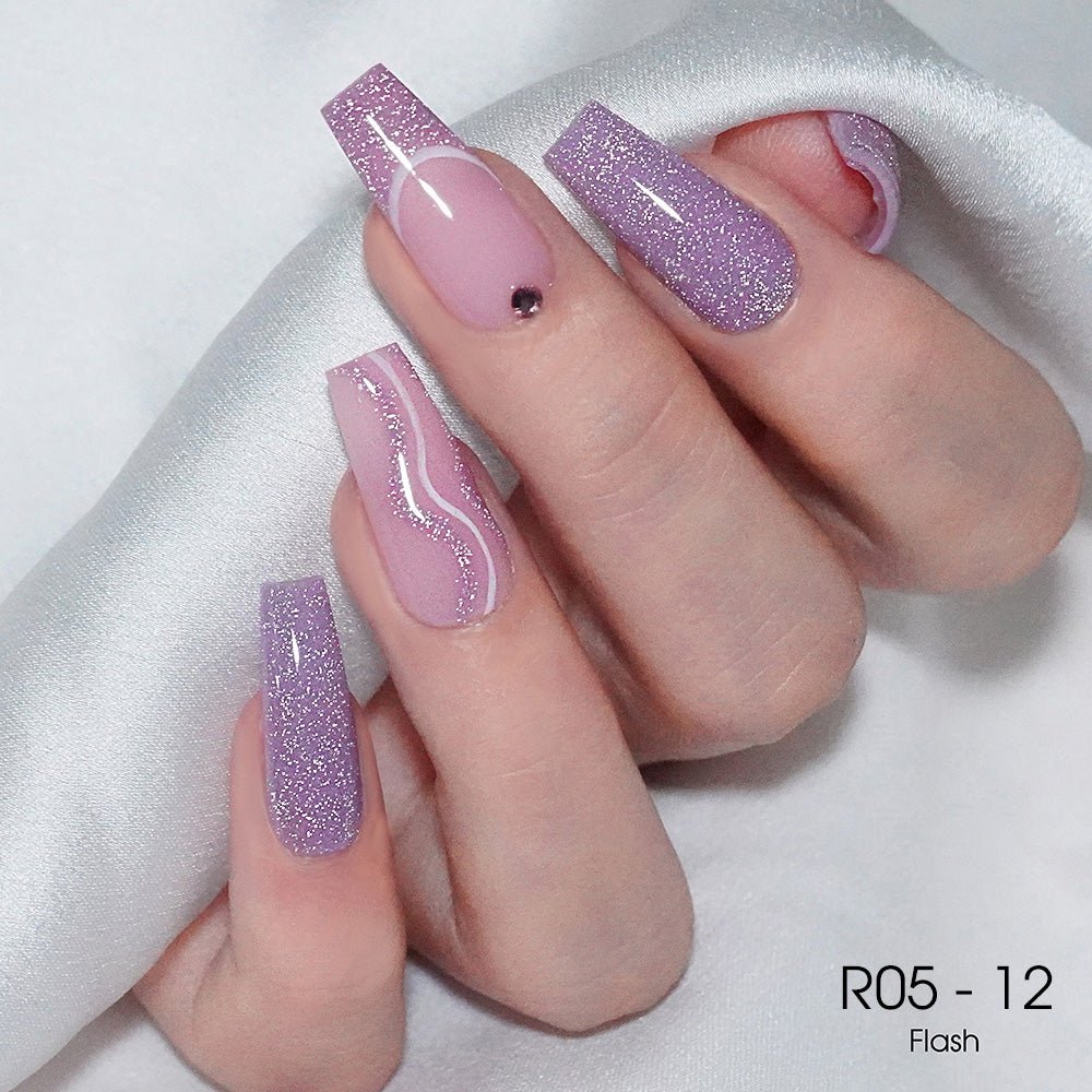 LAVIS Reflective R05 - 12 - Gel Polish 0.5 oz - Blossom Bass Reflective Collection - DTK Nail Supply