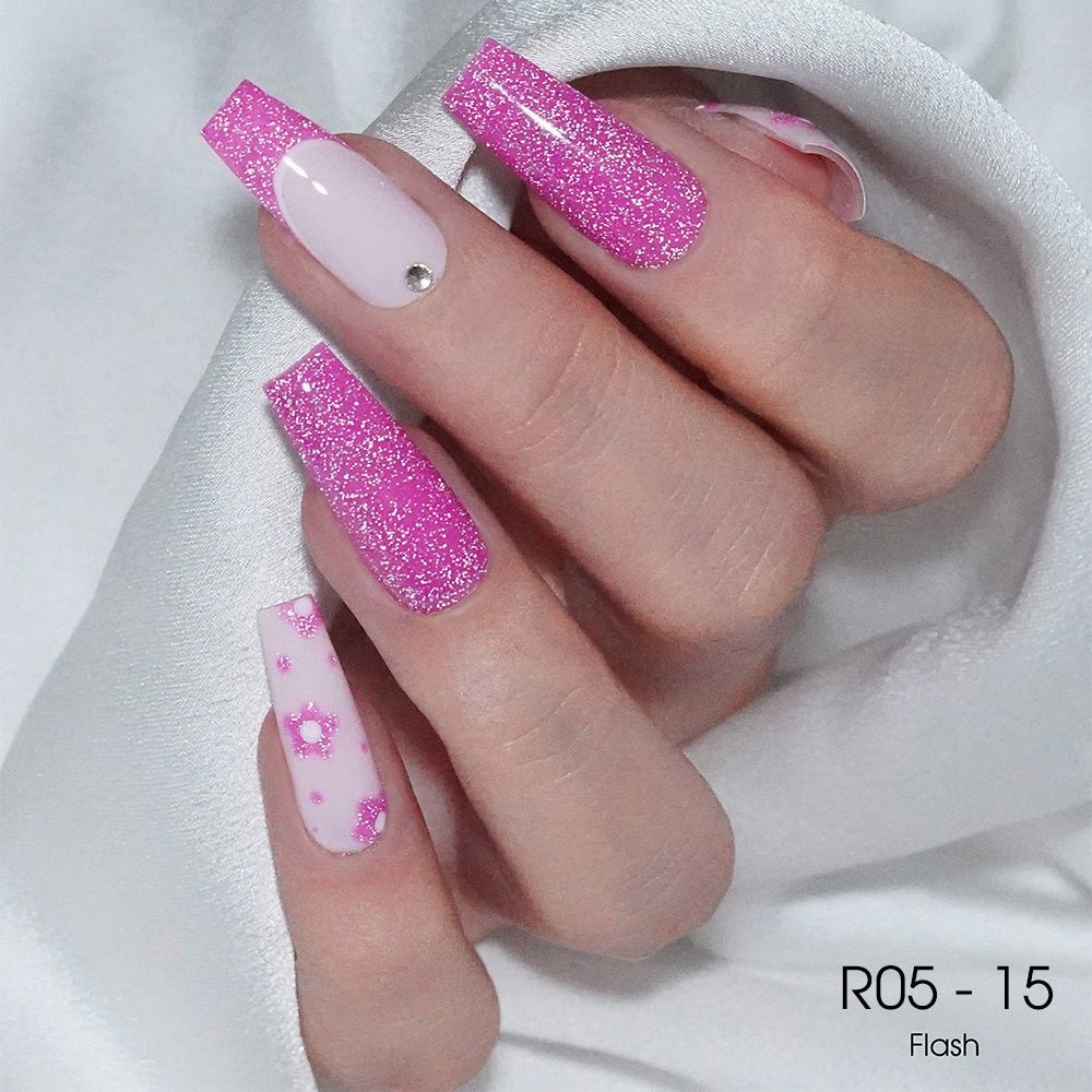 LAVIS Reflective R05 - 15 - Gel Polish 0.5 oz - Neon Lights Reflective Collection - DTK Nail Supply