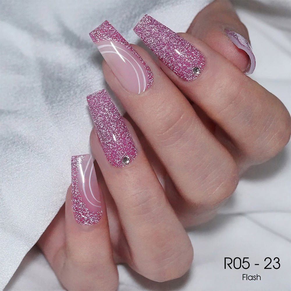 LAVIS Reflective R05 - 23 - Gel Polish 0.5 oz - Neon Lights Reflective Collection - DTK Nail Supply