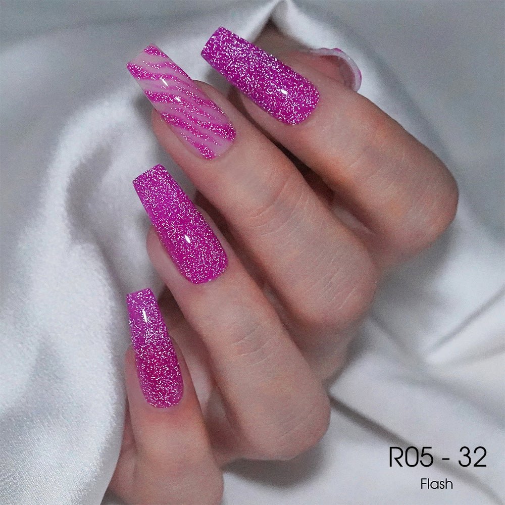LAVIS Reflective R05 - 32 - Gel Polish 0.5 oz - Glow With The Flow Reflective Collection - DTK Nail Supply