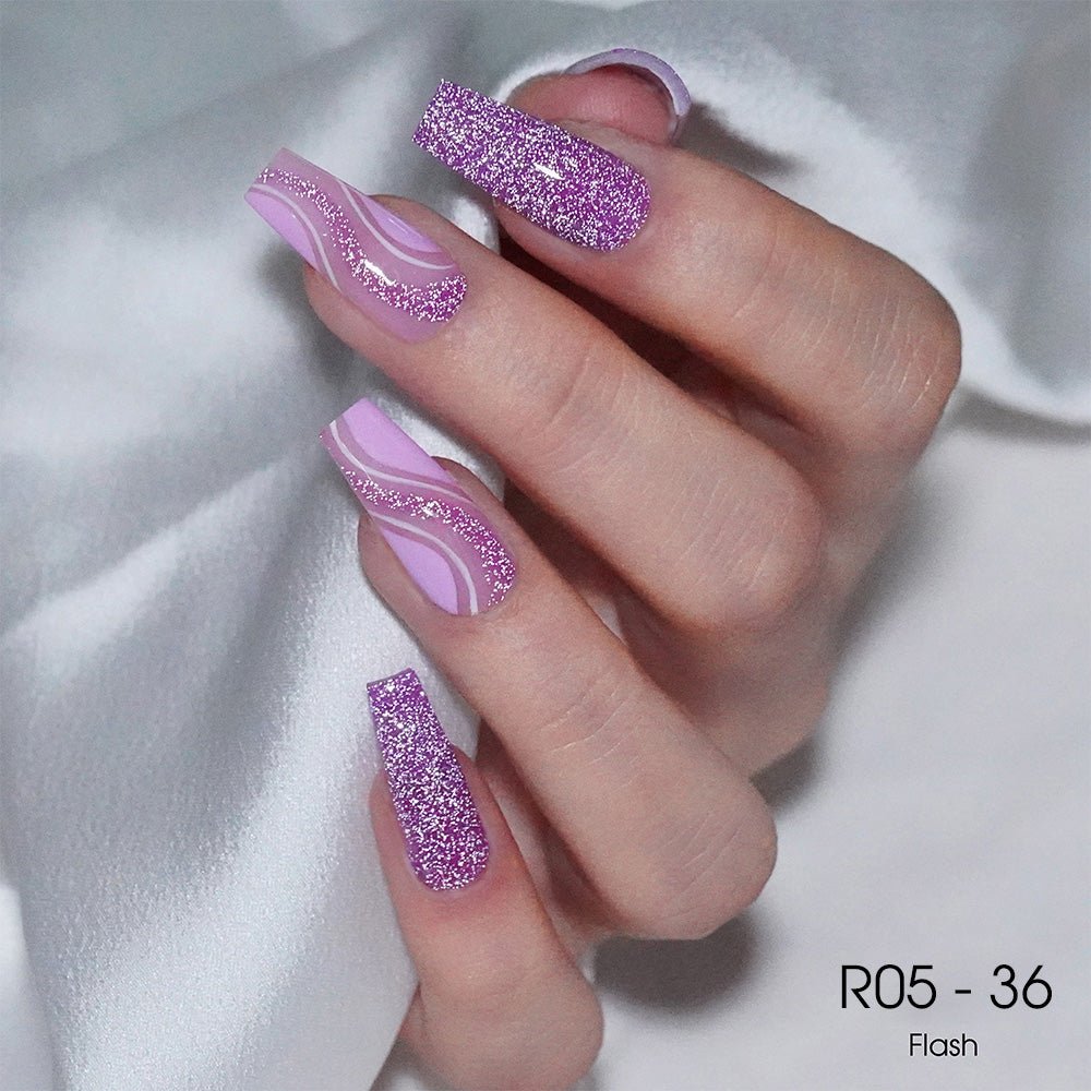 LAVIS Reflective R05 - 36 - Gel Polish 0.5 oz - Glow With The Flow Reflective Collection - DTK Nail Supply