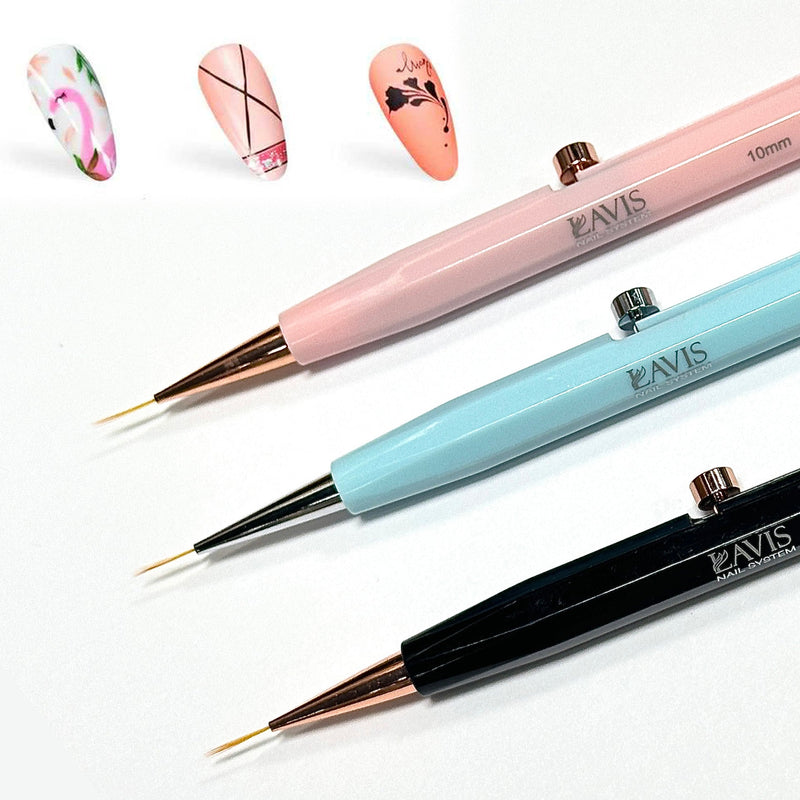 LAVIS Retractable Liner Brush - 10mm - DTK Nail Supply
