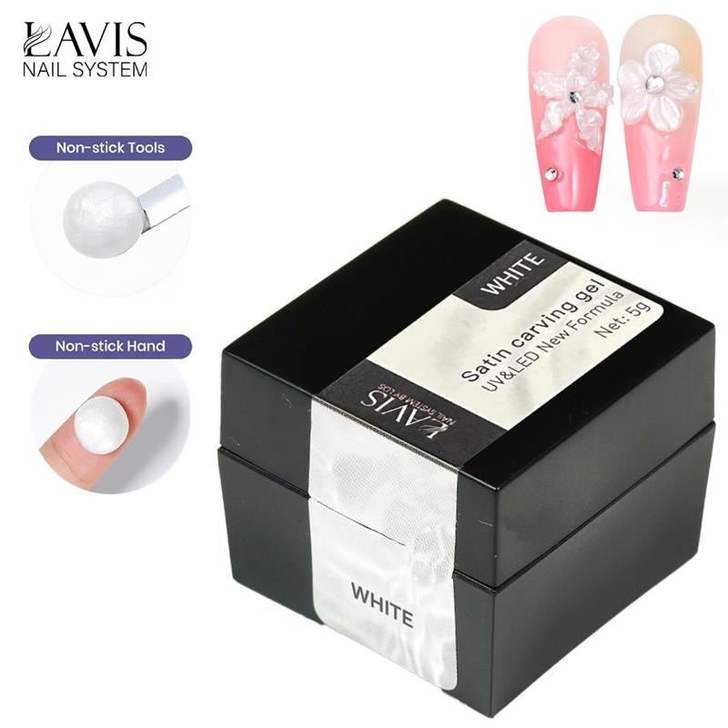 🎁 Lavis Satin Carving Gel - 5g White (100% off) - DTK Nail Supply