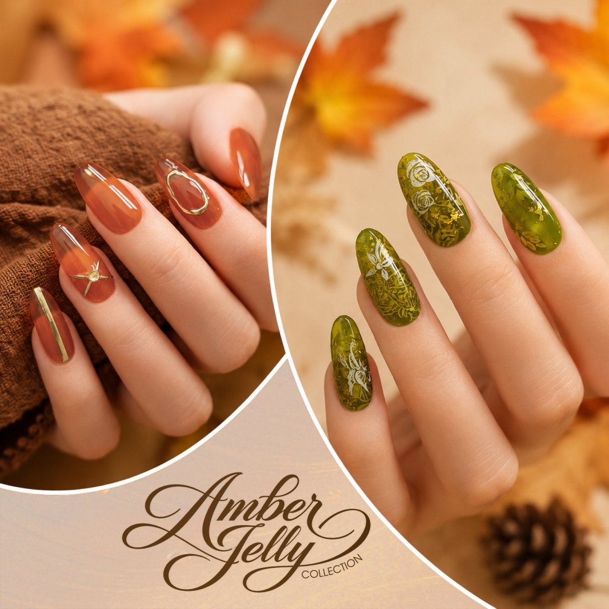 LAVIS Set 12 Colors - Gel Polish 0.5 oz - Amber Jelly Collection, FREE Color Sample + FREE 1 LAVIS Super Clear Cat Eye - DTK Nail Supply
