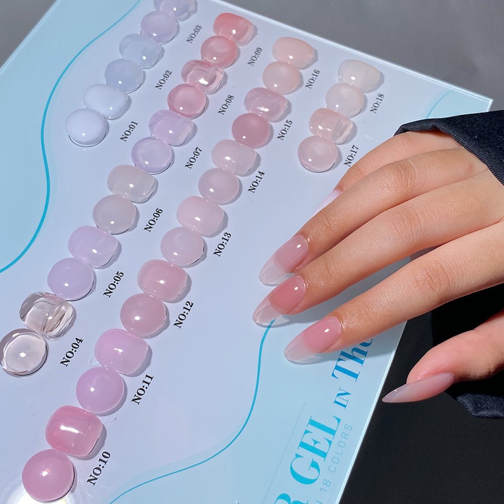 LAVIS Set 18 Colors - Builder Gel In The Jar 30ml - DTK Nail Supply