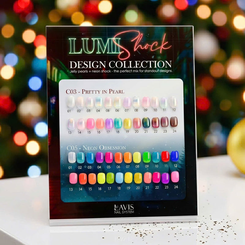 LAVIS Set 48 Colors - Gel Polish 0.5 oz - Lumi Shock Design Collection - DTK Nail Supply