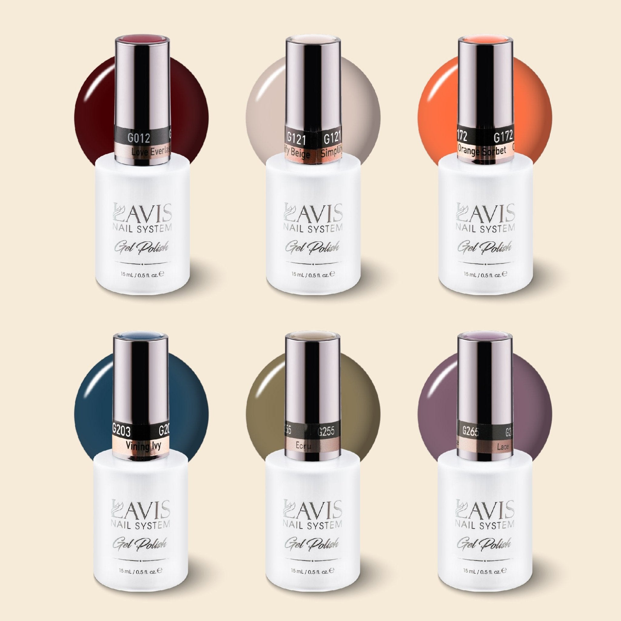LAVIS Set Gel Polish - Build Your Own 6 Gel Kit - DTK Nail Supply