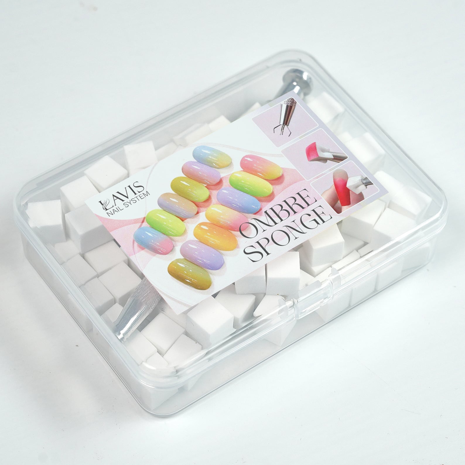 Lavis Set of Sponges & Grabber for Ombre Effect - DTK Nail Supply