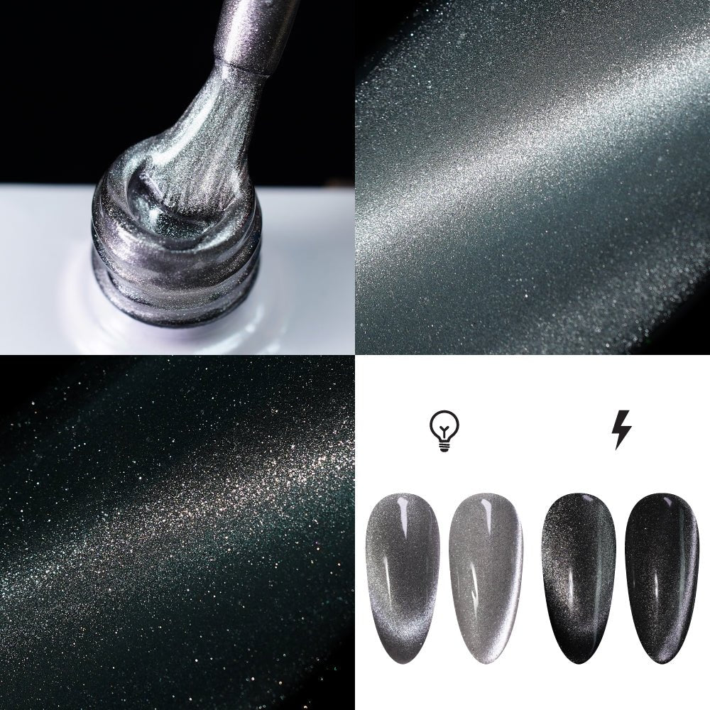 LAVIS Silver Cat Eye Gel - Universal Cat Eye Collection - DTK Nail Supply