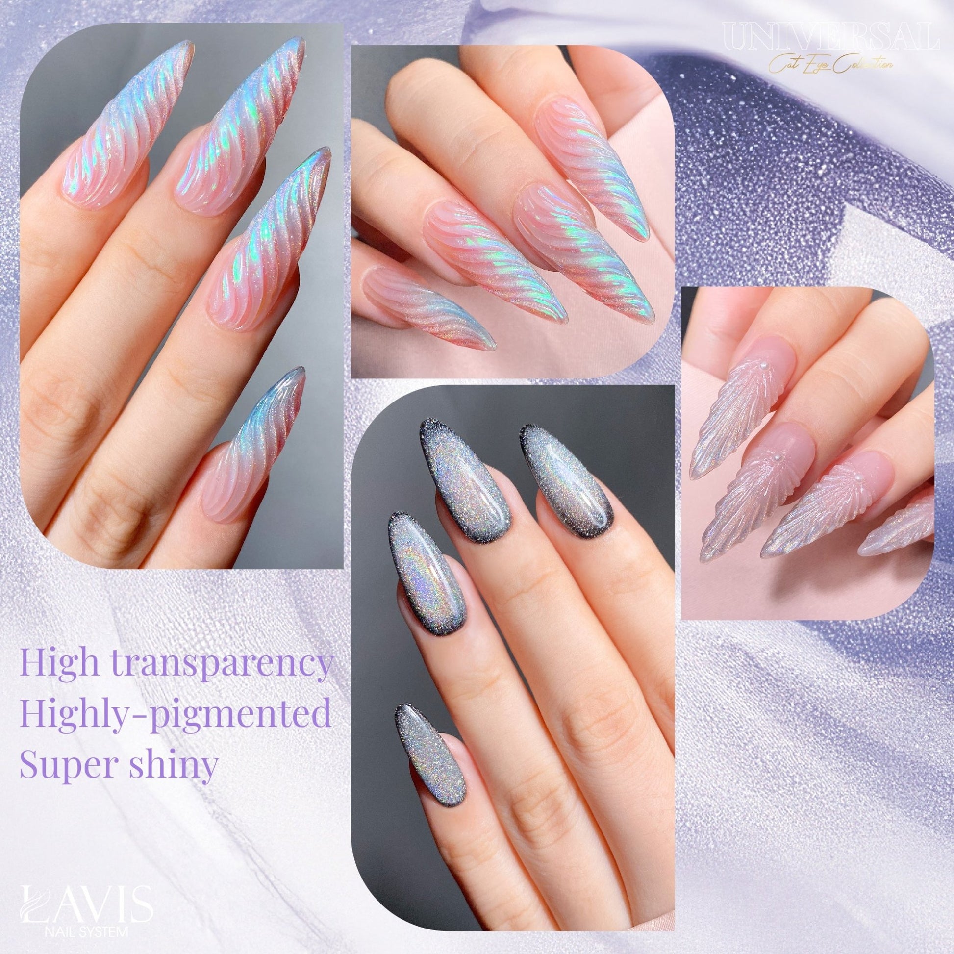 LAVIS Silver Cat Eye Gel - Universal Cat Eye Collection - DTK Nail Supply