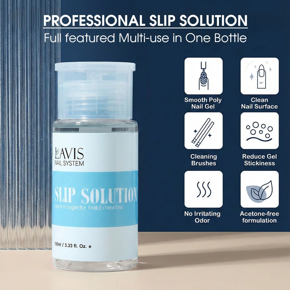 LAVIS Slip Solution Poly Gel 100ml - DTK Nail Supply