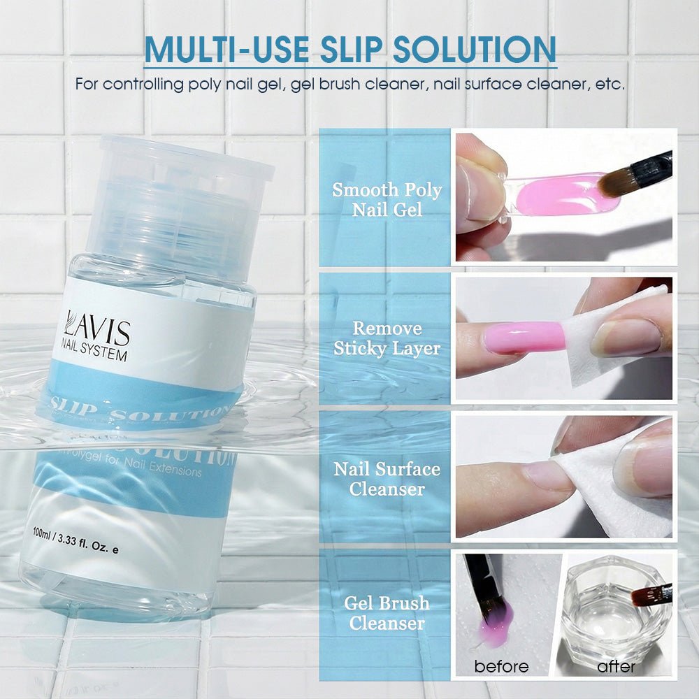 LAVIS Slip Solution Poly Gel 100ml - DTK Nail Supply