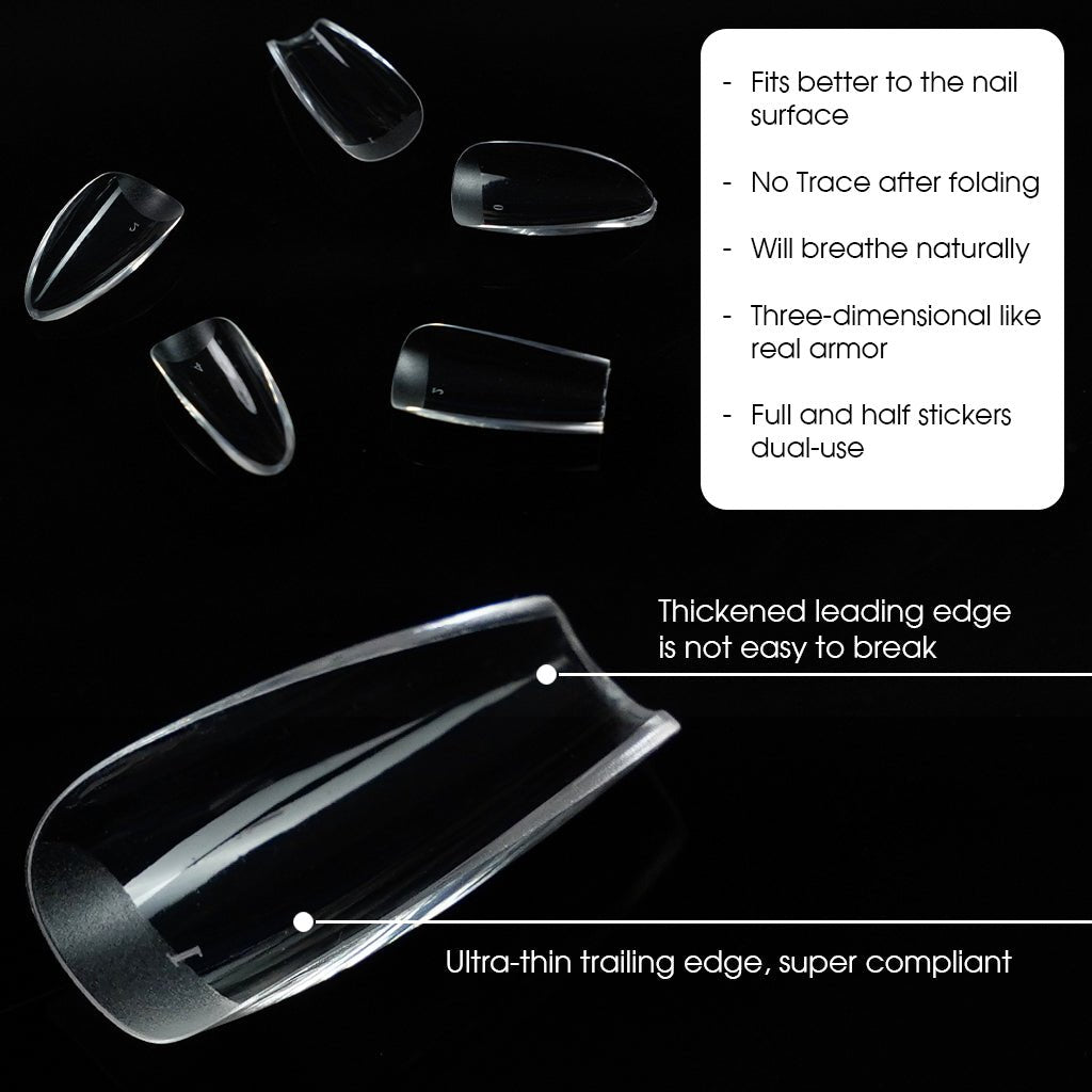 LAVIS - Soft Gel Tips - 4 Shapes Clear - DTK Nail Supply