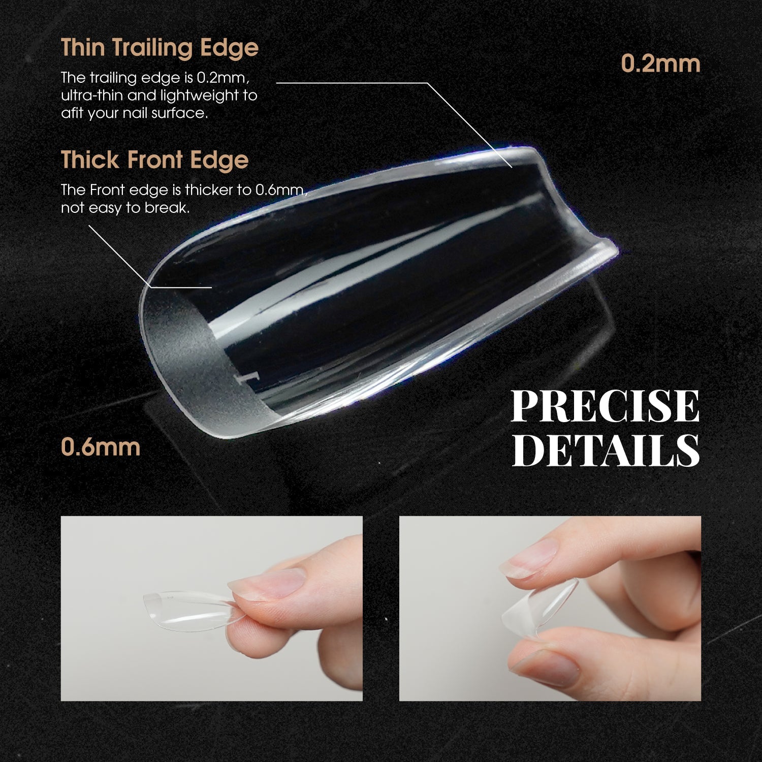 LAVIS - Soft Gel Tips - 4 Shapes Clear - DTK Nail Supply