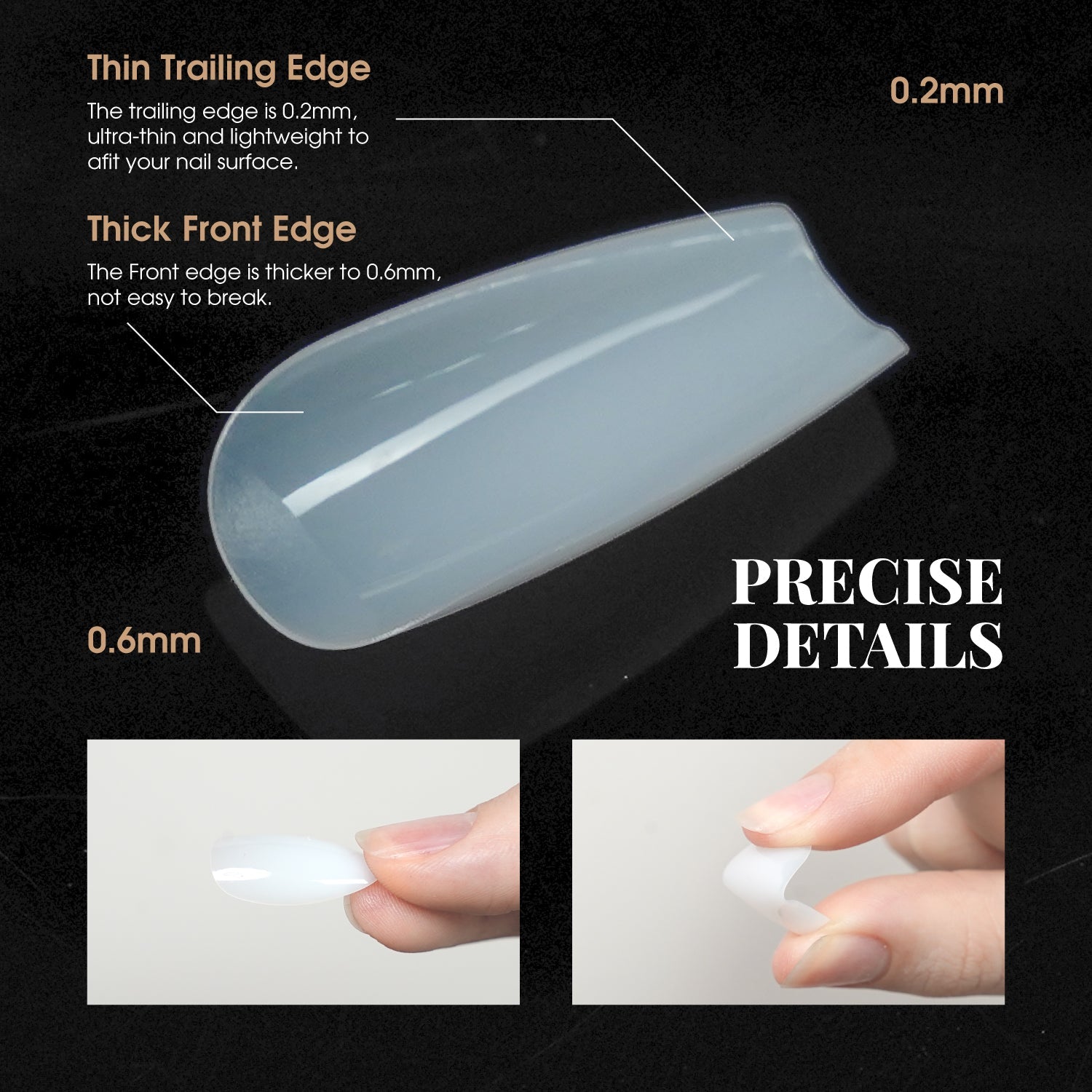 LAVIS - Soft Gel Tips - 4 Shapes Ombre - DTK Nail Supply